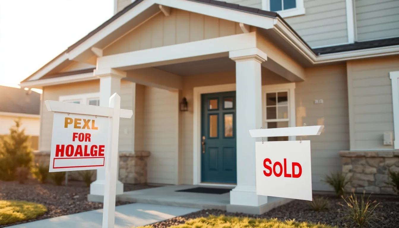 A completed new production home at closing day